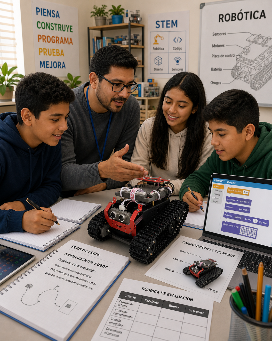 RENABOT robot educativo STEM de Avig Tech